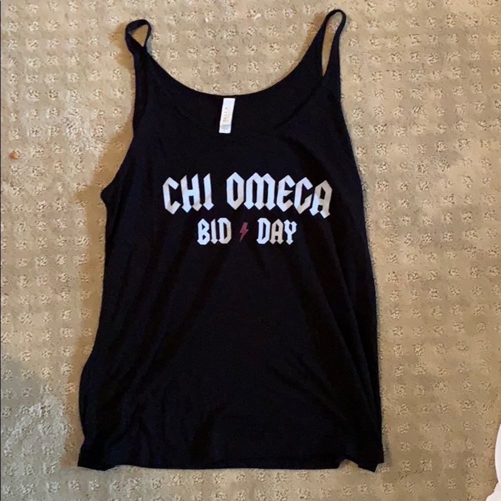 Brand new chi omega bid day tank